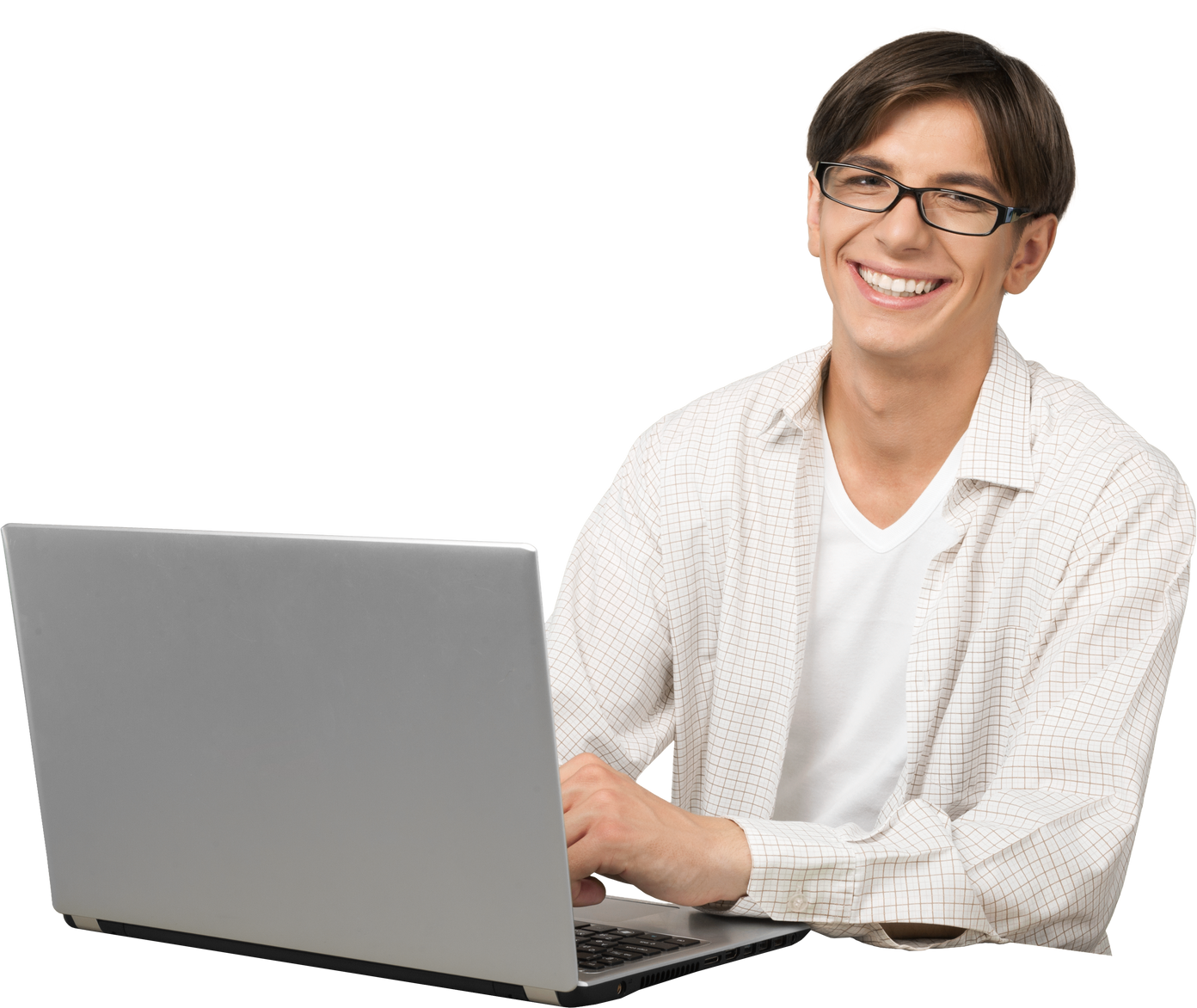 Young Male Student Working